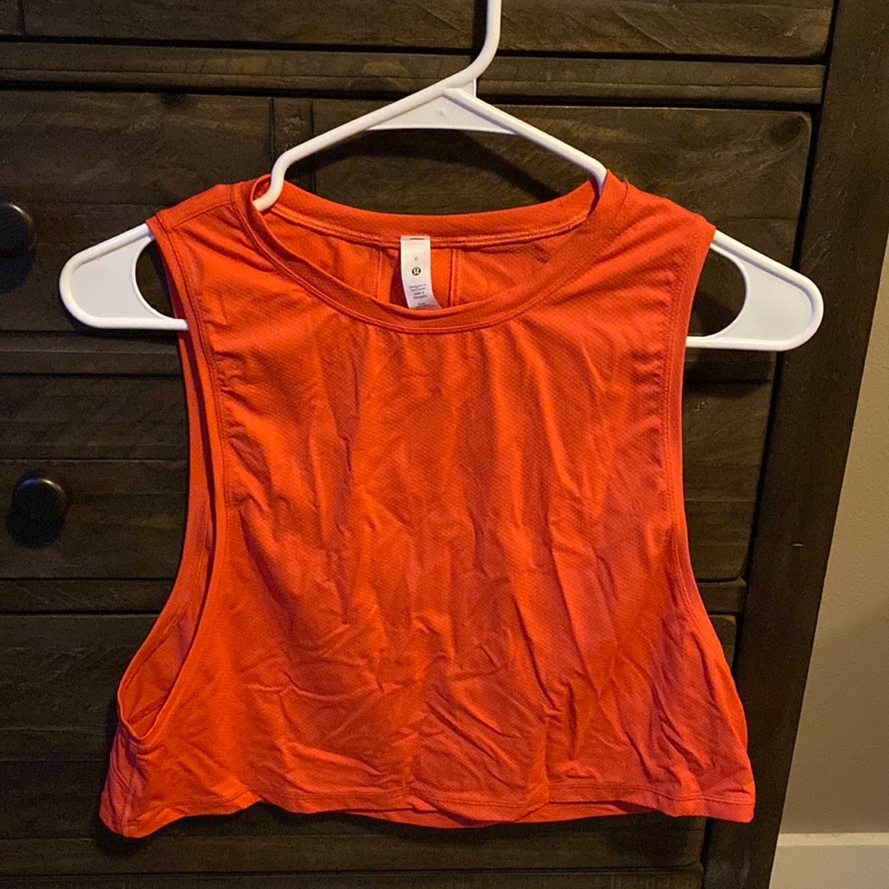 Cropped red top